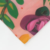 Helder kleurrijk bloemolieverfschilderij fleece deken (Hoek)