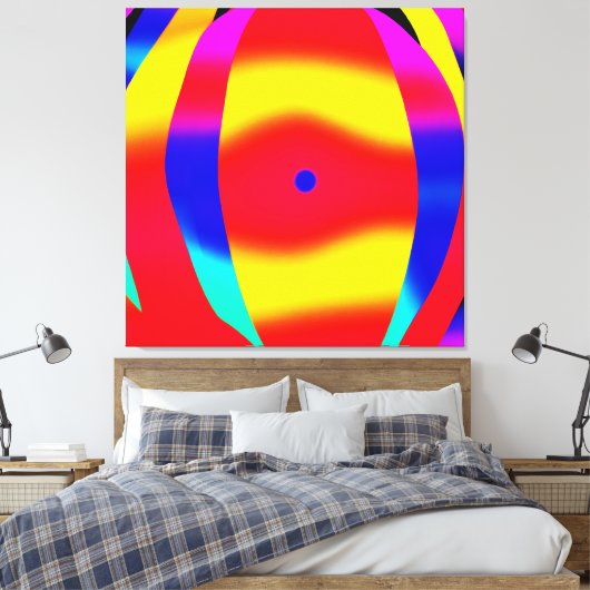 Helder, kleurrijk en vet ontwerp canvas afdruk (Insitu (Slaapkamer))