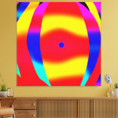 Helder, kleurrijk en vet ontwerp canvas afdruk (Insitu (Woonkamer))