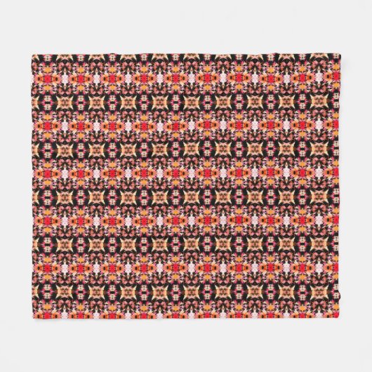 Helder kleurrijk esdoornbladpatroon fleece deken (Voorkant (Horizontaal))