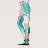 Helder, kleurrijk geometrisch Abstract Leggings (Links)