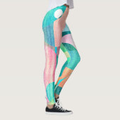 Helder, kleurrijk geometrisch Abstract Leggings (Rechts)