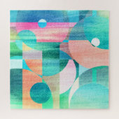 Helder, kleurrijk geometrisch Abstract Legpuzzel (Horizontaal)