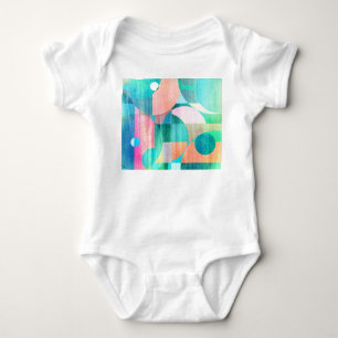 Helder, kleurrijk geometrisch Abstract Romper
