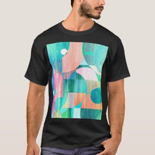 Helder, kleurrijk geometrisch Abstract T-shirt