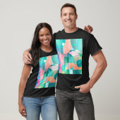 Helder, kleurrijk geometrisch Abstract T-shirt (Unisex)