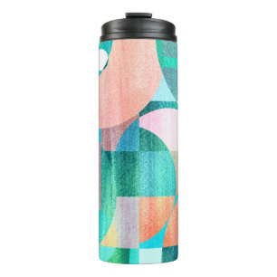 Helder, kleurrijk geometrisch Abstract Thermosbeker