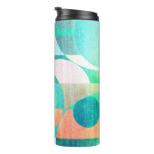 Helder, kleurrijk geometrisch Abstract Thermosbeker (Geroteerd rechts)