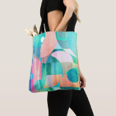 Helder, kleurrijk geometrisch Abstract Tote Bag (Dichtbij)