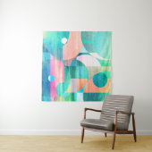 Helder, kleurrijk geometrisch Abstract Wandkleed (In situ)