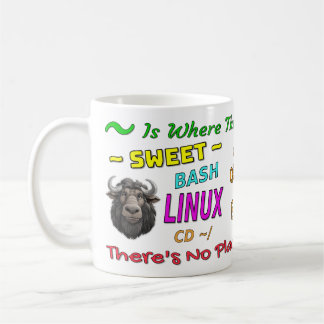 Helder kleurrijk huis Sweet Home - GNU Linux Theme Koffiemok