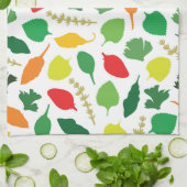 Helder Kleurrijk Keuken Tuin Patroon Theedoek (Gevouwen)