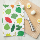 Helder Kleurrijk Keuken Tuin Patroon Theedoek (Quarter Fold)