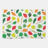 Helder Kleurrijk Keuken Tuin Patroon Theedoek (Horizontaal)