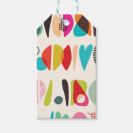 Helder, kleurrijk, levendig cadeaulabel