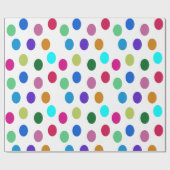 Helder Kleurrijk Ovals Party Cadeau Wrapping Paper Cadeaupapier (Vlak)