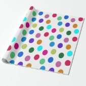 Helder Kleurrijk Ovals Party Cadeau Wrapping Paper Cadeaupapier (Uitgerold)