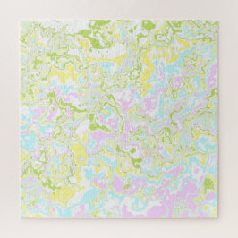 Helder Kleurrijk Pastel Trippy Retro Boho Marmer Legpuzzel