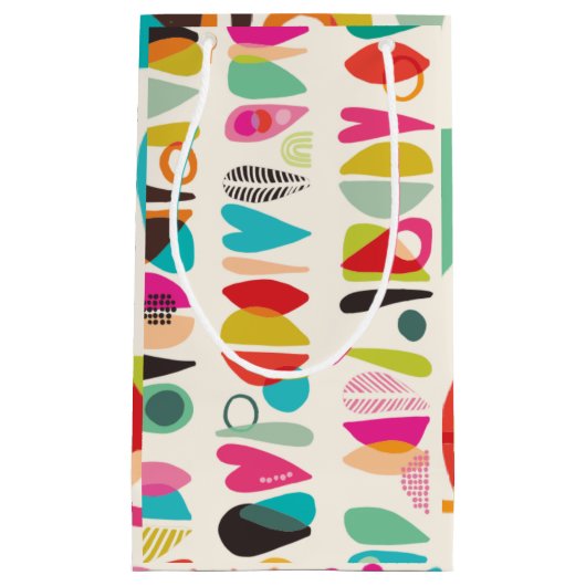 Helder, kleurrijk patroon klein cadeauzakje (Voorkant)