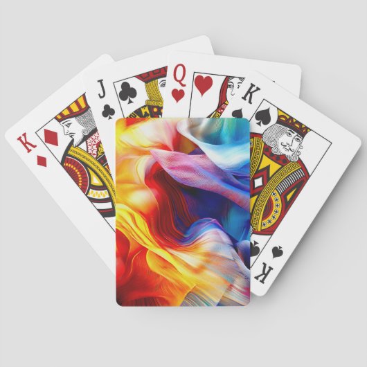 Helder Kleurrijk Patroon Pokerkaarten (Achterkant)