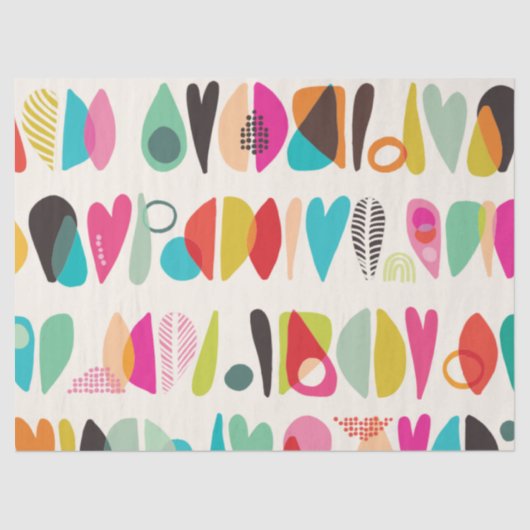 Helder kleurrijk patroon tissuepapier (Voorkant)