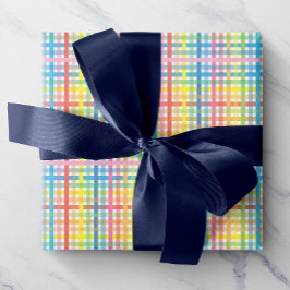 Helder Kleurrijk Plaid Cadeaupapier