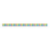 Helder Kleurrijk Plaid Grosgrain Lint (Voorkant)