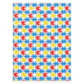 Helder Kleurrijk Puzzel Piece Patroon Tafelkleed (Voorkant)