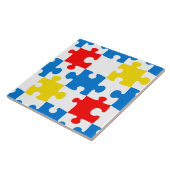 Helder Kleurrijk Puzzel Piece Patroon Tegeltje (Zijkant)