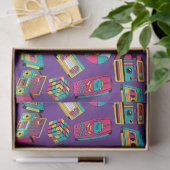 Helder Kleurrijk Retro 90s Tissuepapier (Geschenk)