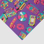 Helder Kleurrijk Retro 90s Tissuepapier (Detail)