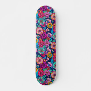 Helder Kleurrijk Retro Bloemig Meisjesachtig Trend Persoonlijk Skateboard