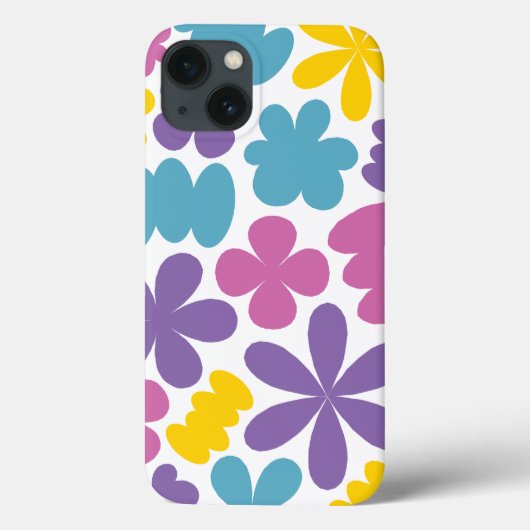 'Helder Kleurrijk Retro Bloemmotief' iPhone 13 Hoe Case-Mate iPhone Case (Achterkant)
