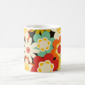 Helder Kleurrijk Retro Schattig Bloemmotief Koffiemok (Center)