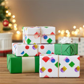 Helder kleurrijk rood en groen inpakpapier