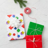 Helder kleurrijk rood en groen inpakpapier