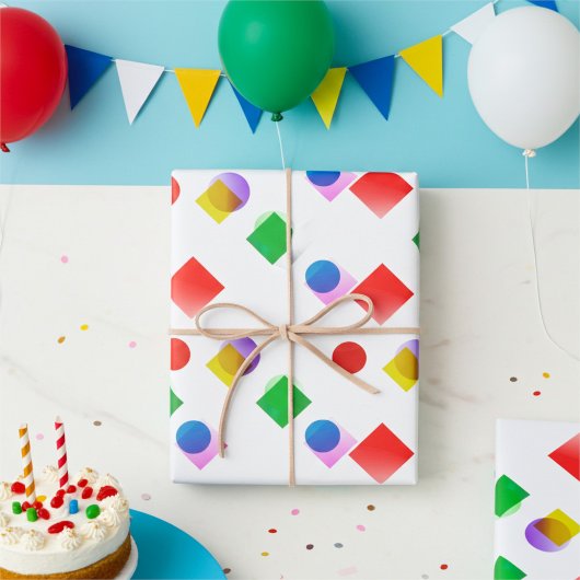 Helder kleurrijk rood en groen inpakpapier