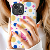 Helder Kleurrijk Stippenpatroon Monogram Case-Mate iPhone Case