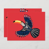 Helder kleurrijk tropisch Oerwoud Toucan Bird Briefkaart (Voorkant / Achterkant)