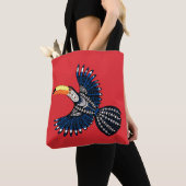 Helder kleurrijk tropisch Oerwoud Toucan Bird Tote Bag (Dichtbij)