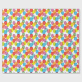 Helder kleurrijk verjaardagsballon inpakpapier (Vlak)