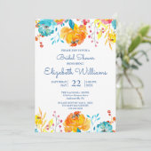 Helder kleurrijk Waterverf bloemig Vrijgezellenfee Kaart (Staand voorkant)