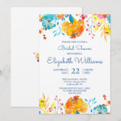 Helder kleurrijk Waterverf bloemig Vrijgezellenfee Kaart (Voorkant / Achterkant)