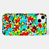 Helder Kleurrijk Waterverf Bloemmotief Case-Mate iPhone Case (Achterkant (horizontaal))