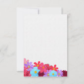 Helder & Kleurrijke Bloem Bruiloft Tafelkaarten Kaart (Achterkant)