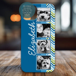 Helder Kleurrijke Chevrons Filmstrook Foto Collage iPhone 15 Case