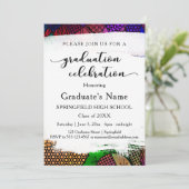 Helder Kleurrijke Geometrische Patroon Graduation  Kaart (Staand voorkant)