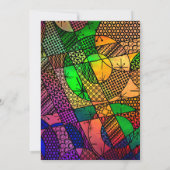 Helder Kleurrijke Geometrische Patroon Graduation  Kaart (Achterkant)