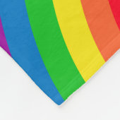 Helder Kleurrijke Leuke Regenboog Strepen Patroon Fleece Deken (Hoek)