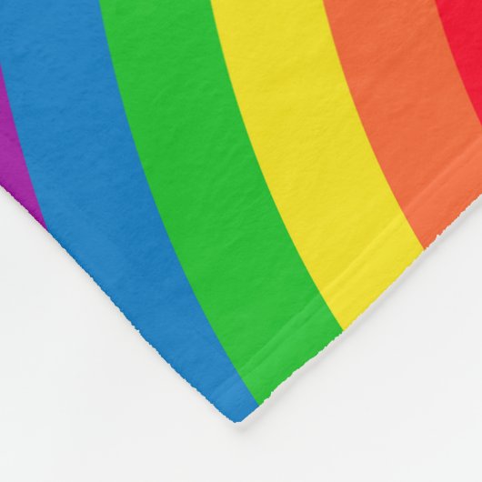 Helder Kleurrijke Leuke Regenboog Strepen Patroon Fleece Deken (Hoek)